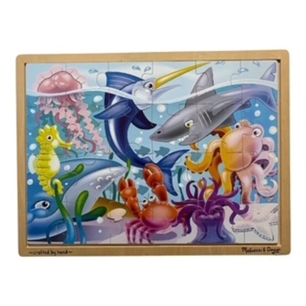 Melissa & Doug Under the Sea 24 Piece Wooden Jigsaw Puzzle 2938 Kids Toy